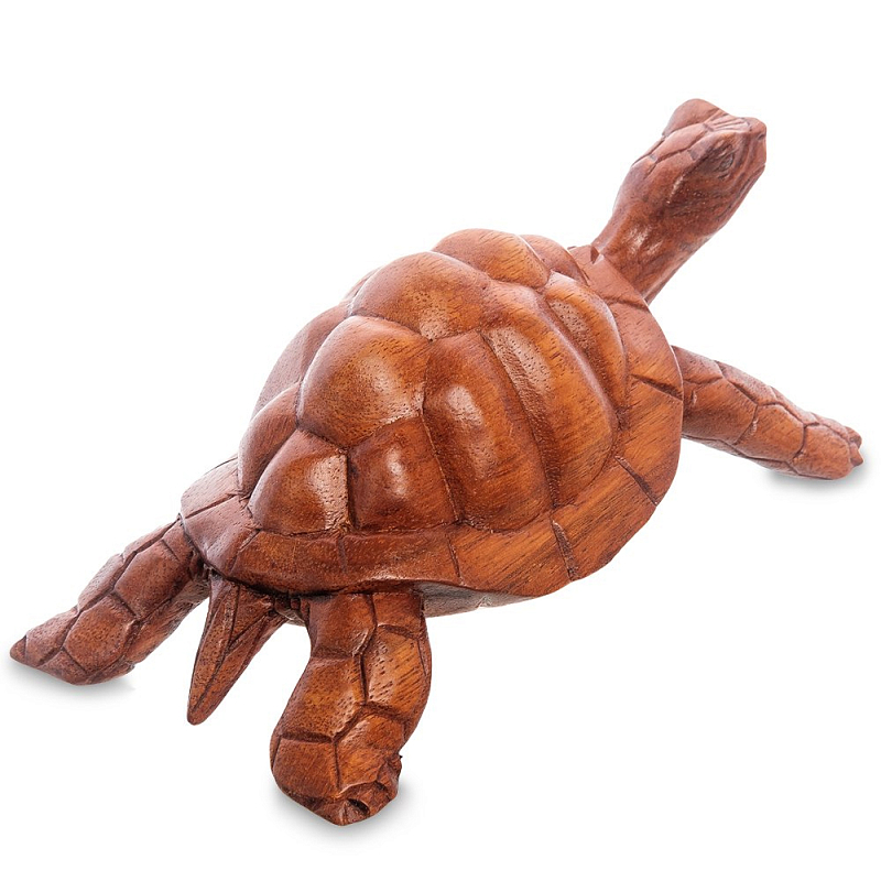 Статуэтка в виде черепахи деревянная Turtle world Коричневый Статуэтка в виде черепахи деревянная Turtle world Коричневый во Владивостоке | Loft Concept