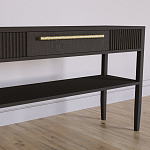 Дизайнерская Консоль с полкой и ящиком Primo Темный орех варинант исполнения - 3 | Loft Concept во Владивостоке