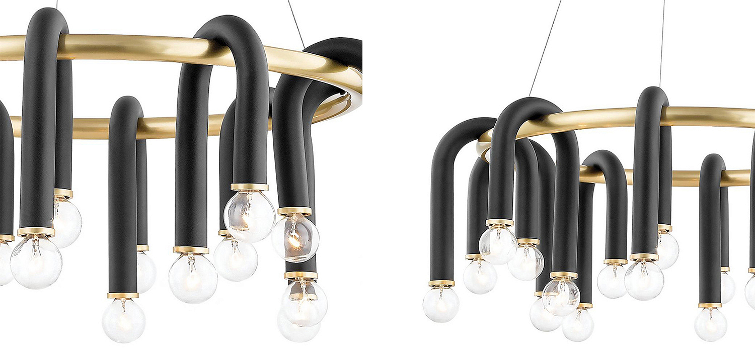 Люстра Paulson floppy chandelier round gold Люстра Paulson floppy chandelier round gold - Loft-Concept во Владивостоке