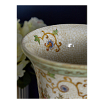 Ваза из фарфора на бронзовом основании Turquoise Blooming Garden варинант исполнения - 7 | Loft Concept во Владивостоке