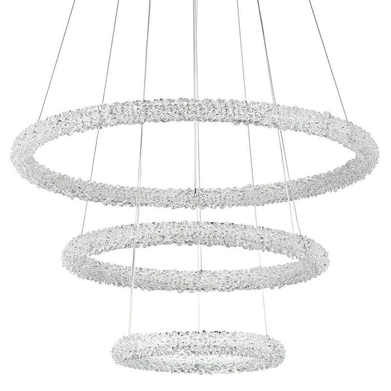 Многоярусная кольцевая люстра с хрустальным декором Gilbertine Crystal Ring Chandelier Хром Прозрачный Многоярусная кольцевая люстра с хрустальным декором Gilbertine Crystal Ring Chandelier Хром Прозрачный во Владивостоке | Loft Concept