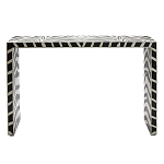 Консоль Дизайнерская Kenya Console ZEBRA Bone Inlay black варинант исполнения - 1 | Loft Concept во Владивостоке