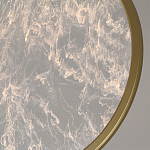 Светодиодный подвесной светильник круглой формы с металлической рамой золотого цвета Marble Glow 47 варинант исполнения - 4 | Loft Concept во Владивостоке