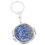 Зеркало брелок карманное двухстороннее из натурального камня Лазурит Stone Mirrors варинант исполнения - 5 | Loft Concept во Владивостоке