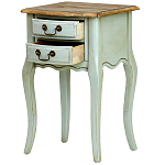 Прикроватная тумба из массива березы светло-бирюзовая Montmartre Provence Bedside Table варинант исполнения - 4 | Loft Concept во Владивостоке