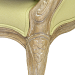 Кресло Ava Classical Armchair green striped flax варинант исполнения - 5 | Loft Concept во Владивостоке