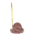 Часы настольные с шариковой металлической ручкой из натурального камня Stone Clock варинант исполнения - 6 | Loft Concept во Владивостоке