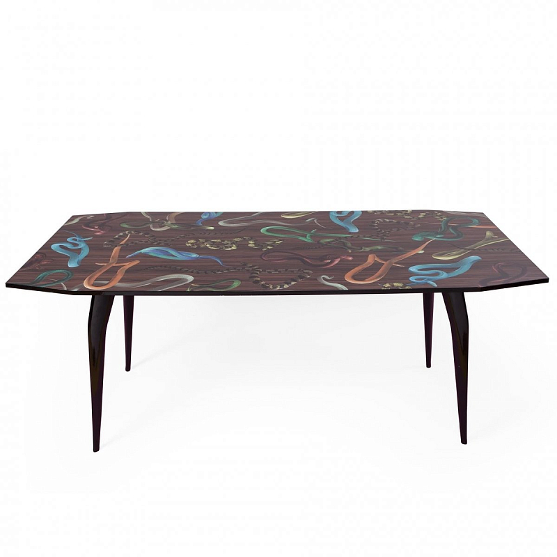 Обеденный стол Seletti Table Snakes On Wood Черный Мульти Обеденный стол Seletti Table Snakes On Wood Черный Мульти во Владивостоке | Loft Concept