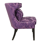 Полукресло с мягкой обивкой из жаккарда на 4-х ножках из массива березы Baroque Armchair violet варинант исполнения - 1 | Loft Concept во Владивостоке