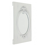 Зеркало белое овальное в прямоугольной деревянной раме с легкими потертостями White Provence варинант исполнения - 2 | Loft Concept во Владивостоке