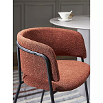 Стул полукруглый мягкий с буклированной обивкой Chair with Boucle Upholstery варинант исполнения - 6 | Loft Concept во Владивостоке