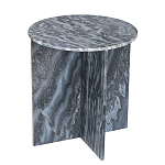 Столик кофейный с столешницей из черного мрамора Compact Black Marble Table варинант исполнения - 2 | Loft Concept во Владивостоке