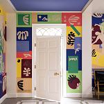 Обои ручная роспись в стиле Арт-деко Jazz Special Colourway on dyed silk with embroidery варинант исполнения - 2 | Loft Concept во Владивостоке