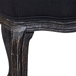 Кресло низкое в стиле прованс Черный Лен Louis French Armchair  варинант исполнения - 4 | Loft Concept во Владивостоке