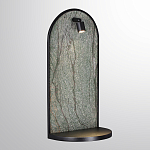 Настенный светильник зеленого цвета с черной рамкой овальной формы с полкой Herbarium  варинант исполнения - 1 | Loft Concept во Владивостоке