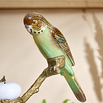 Подсвечник с двумя попугаями из фарфора на бронзовой ветке Eden Garden варинант исполнения - 3 | Loft Concept во Владивостоке