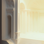 Встраиваемый в стену гипсовый светильник под покраску с арками и рельефными колоннами Antiquity Athena варинант исполнения - 9 | Loft Concept во Владивостоке