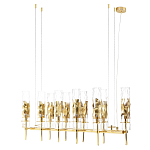 Люстра подвесная прямоугольная с 10-ю цилиндрическими плафонами LIAISON варинант исполнения - 1 | Loft Concept во Владивостоке