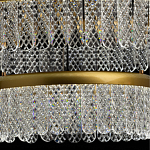 Люстра двухъярусная с золотого цвета и прозрачными подвесками Pettico варинант исполнения - 6 | Loft Concept во Владивостоке