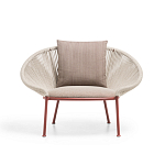 Дизайнерское уличное кресло с веревочной спинкой PETALO Armchair варинант исполнения - 6 | Loft Concept во Владивостоке