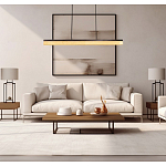 Подвесной светильник линейный из натурального камня Perfection of Geometry варинант исполнения - 8 | Loft Concept во Владивостоке