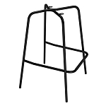 Барный стул со спинкой и подлокотниками на 4-х металлических ножках Douglas Rhombus Серый Велюр варинант исполнения - 5 | Loft Concept во Владивостоке