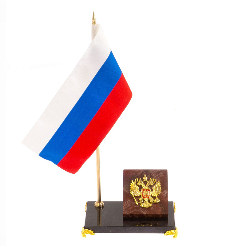 Флагшток с гербом России на подставке из натурального камня лемезит Stone Flagpole Лемезит Красный Белый Синий Флагшток с гербом России на подставке из натурального камня лемезит Stone Flagpole Лемезит Красный Белый Синий во Владивостоке | Loft Concept