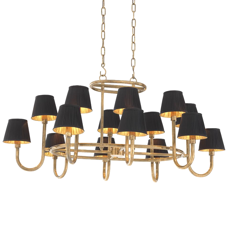 Люстра Chandelier Sparrows Латунь Черный Люстра Chandelier Sparrows Латунь Черный во Владивостоке | Loft Concept