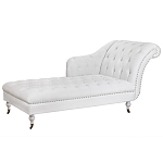 Кушетка белая с мягкой обивкой из велюра Michael Couch варинант исполнения - 1 | Loft Concept во Владивостоке