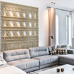 Панно на стену плетеное Макраме бежевый цвет  варинант исполнения - 12 | Loft Concept во Владивостоке