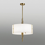 Люстра на штанге с белым круглым плафоном на бронзовом основании с вертикальным декором из металлических трубок Sohne варинант исполнения - 2 | Loft Concept во Владивостоке