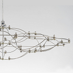 Люстра подвесная с тонкой металлической конструкцией цвета хром Quasar варинант исполнения - 3 | Loft Concept во Владивостоке