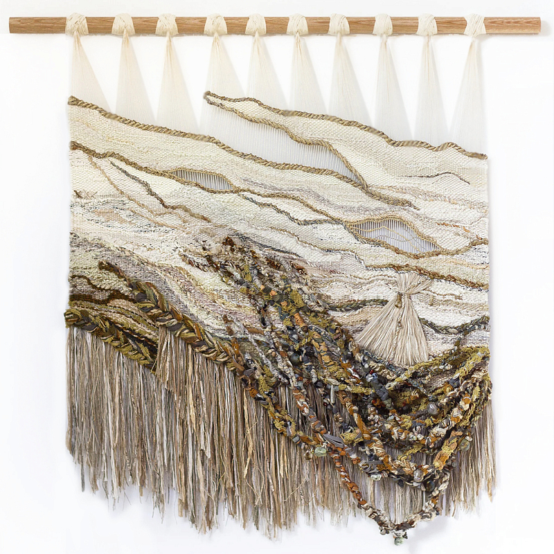 Большой Гобелен ручная работа Wabi-Sabi I Коричневый Бежевый во Владивостоке | Loft Concept 