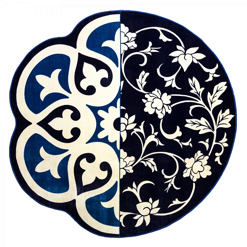 Ковер Seletti Hybrid Andria Синий Белый во Владивостоке | Loft Concept 