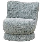 Дизайнерское мягкое кресло без подлокотников в голубой пестрой обивке Roux Armchair варинант исполнения - 1 | Loft Concept во Владивостоке