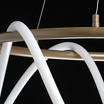 Люстра подвесная круглая золотого цвета с белыми изогнутыми световыми линиями Luke Lampco Tracer Lamp варинант исполнения - 10 | Loft Concept во Владивостоке