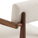 Кресло обеденное Alcove White Boucle из массива ореха варинант исполнения - 6 | Loft Concept во Владивостоке
