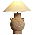 Настольная лампа керамическая с ручками и тканевым абажуром Eastern Tale варинант исполнения - 2 | Loft Concept во Владивостоке