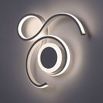 Бра белого цвета с изогнутыми световыми линиями и круглым основанием Luke Lampco Tracer Lamp варинант исполнения - 2 | Loft Concept во Владивостоке