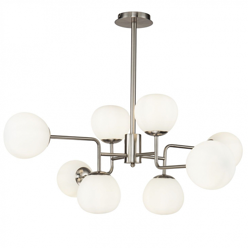 Люстра Tiepolo Ball Chandelier Nickel 8 Никель Белый Люстра Tiepolo Ball Chandelier Nickel 8 Никель Белый во Владивостоке | Loft Concept