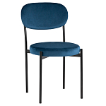 Стул с круглым сиденьем на металлическом основании ALFIE CHAIR Blue варинант исполнения - 1 | Loft Concept во Владивостоке