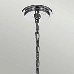 Люстра круглая цвета хром с вертикальными стеклянными трубками и круглыми подвесками Kichler варинант исполнения - 3 | Loft Concept во Владивостоке