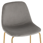 Барный стул на золотистых ножках VENDRAMIN Grey варинант исполнения - 6 | Loft Concept во Владивостоке