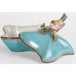 Фарфоровая шкатулка с птицей Eden Garden Blue варинант исполнения - 5 | Loft Concept во Владивостоке