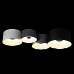 Потолочный светильник с 4-мя цилиндрическими абажурами белого серого и черного цвета Urban Dome варинант исполнения - 2 | Loft Concept во Владивостоке