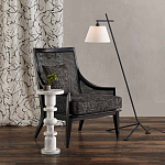 Торшер с черным наклонным корпусом и конусовидным абажуром Black Tripod варинант исполнения - 5 | Loft Concept во Владивостоке