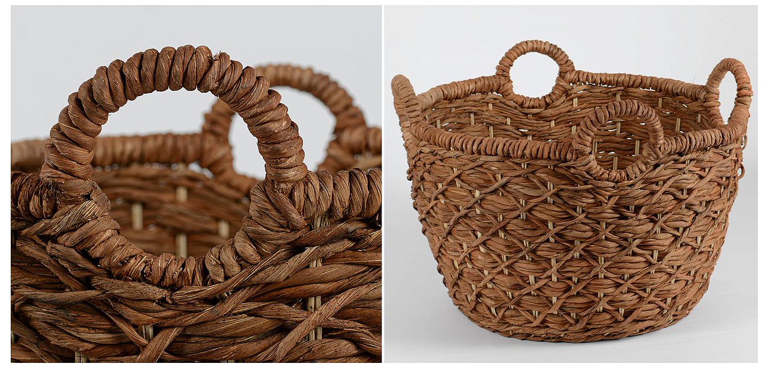 Корзина плетеная Wicker basket 4 handles Корзина плетеная Wicker basket 4 handles - Loft-Concept во Владивостоке