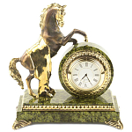Часы настольные бронзовые с декором в виде коня Horse Stone Clock варинант исполнения - 3 | Loft Concept во Владивостоке
