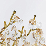 Бра золотого цвета с ветвями и прозрачными хрустальнымих подвесками Droplet Chandelier варинант исполнения - 3 | Loft Concept во Владивостоке