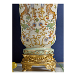 Ваза из фарфора на бронзовом основании Turquoise Blooming Garden варинант исполнения - 6 | Loft Concept во Владивостоке